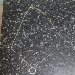 Elegant Silver Circle Pendant Necklace